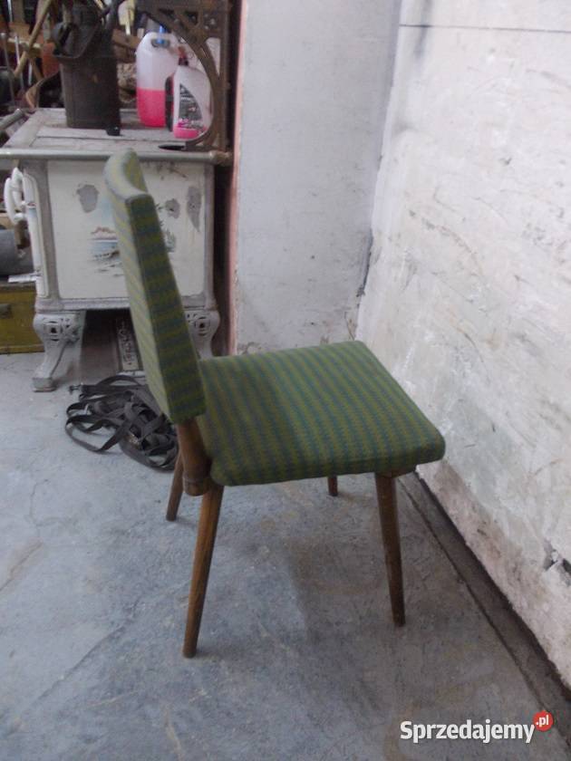 Stare drewniane krzesło PRL vintage śląskie Bielsko-Biała