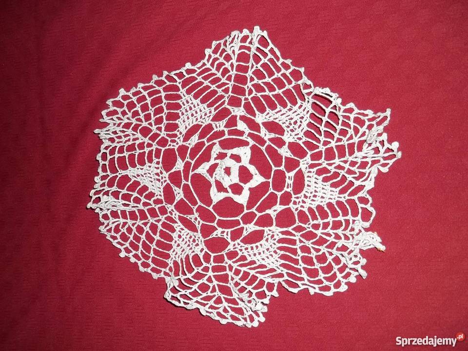 Serwetka szydełkowaserweta RĘKODZIEŁO biały Łódź