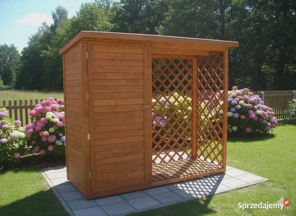 Domek narzędziowy z drewutnią Jordanów sprzedam