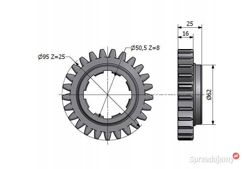 Koło 1 i 4 biegu Z25 napędzające do C330 Parczew sprzedam