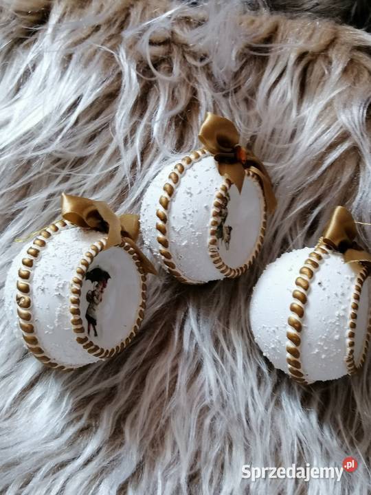 Zestaw 6 sztuk bombek świątecznych plastykowych sprzedam