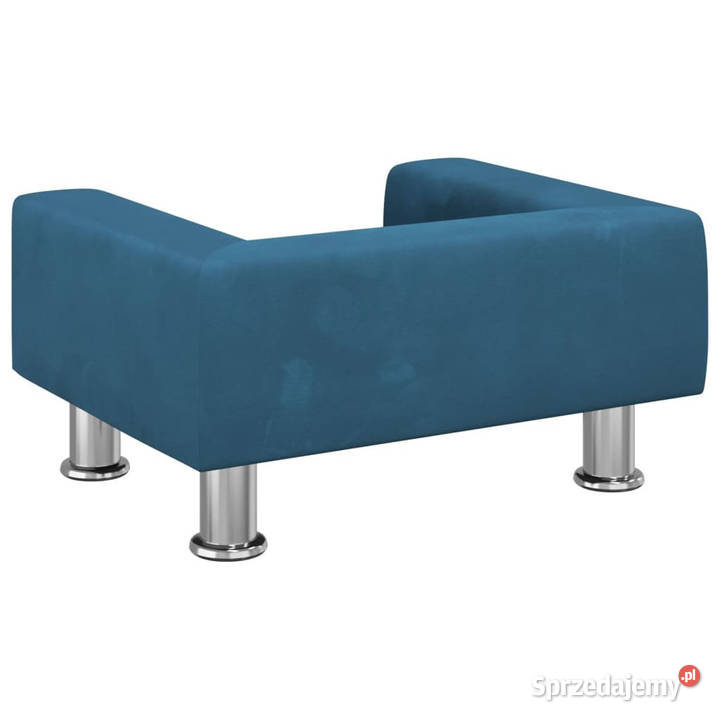 Sofa dzieci niebieska 50x40x265 aksamitna Warszawa