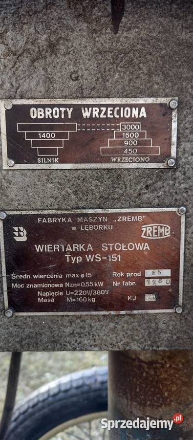 Wiertarka stołowa ZREMB WS 151 Siedlce
