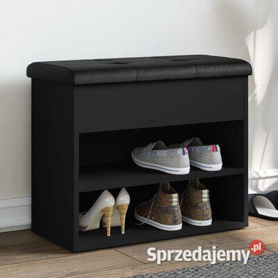 vidaXL Ławka na buty czarna materiał mazowieckie Warszawa