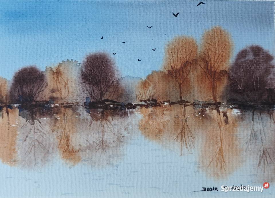 Akwarela Akwarelka Obraz pt Jesień 135 x 19 Gdańsk