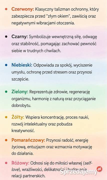 Bransoletki szczęścia 7 węzłów Dąbrowa Górnicza
