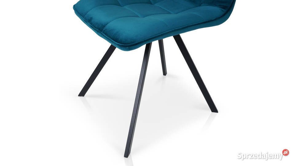 Krzesło AXEL Tkanina Welur Podstawa stal LOFT