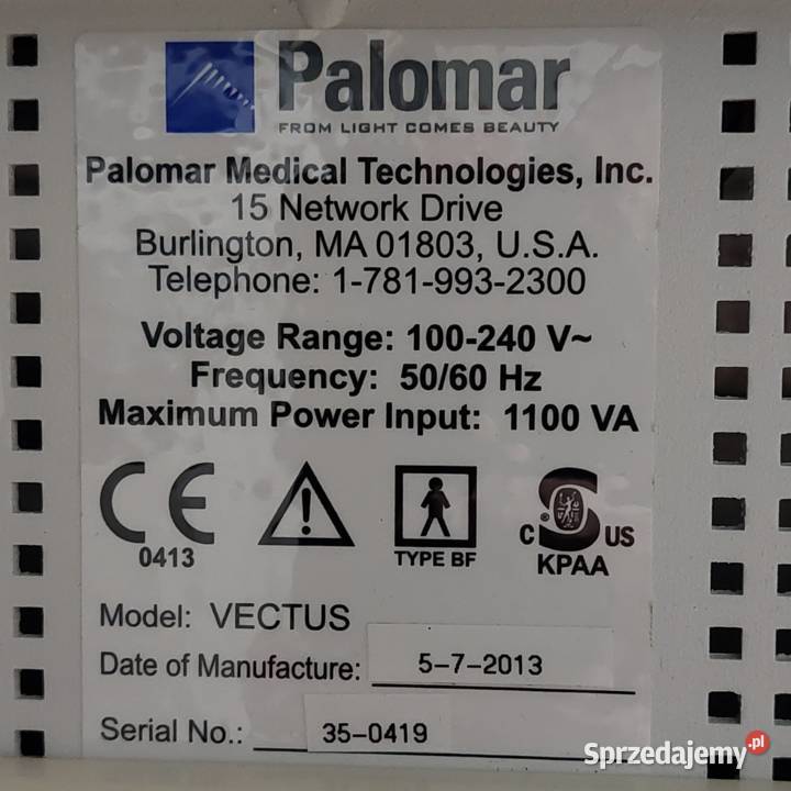 Laser Cynosure Vectus 2013 Kompletny Zestaw z Fryzjerstwo i kosmetyka Bydgoszcz