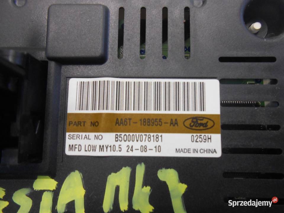 ZEGAR WYŚWIETLACZ FORD FIESTA MK7 AA6T188955AA sprzedam
