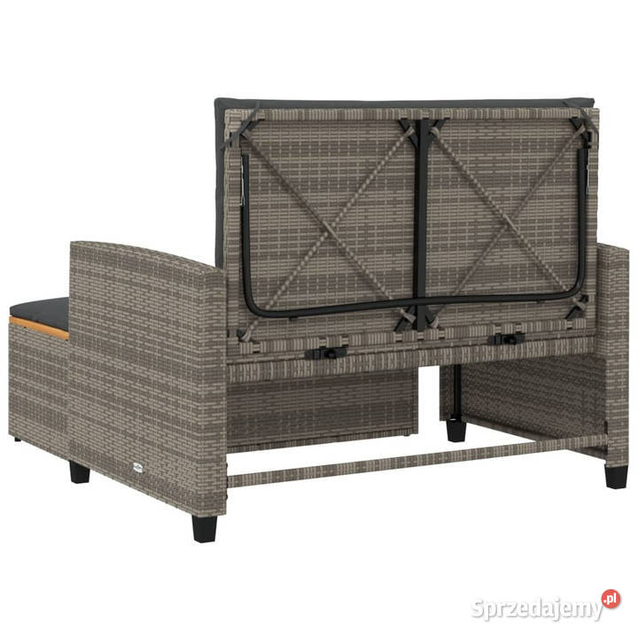 Sofa ogrodowa z poduszkami 2os szara rattan PE i Krzesła ogrodowe Warszawa sprzedam
