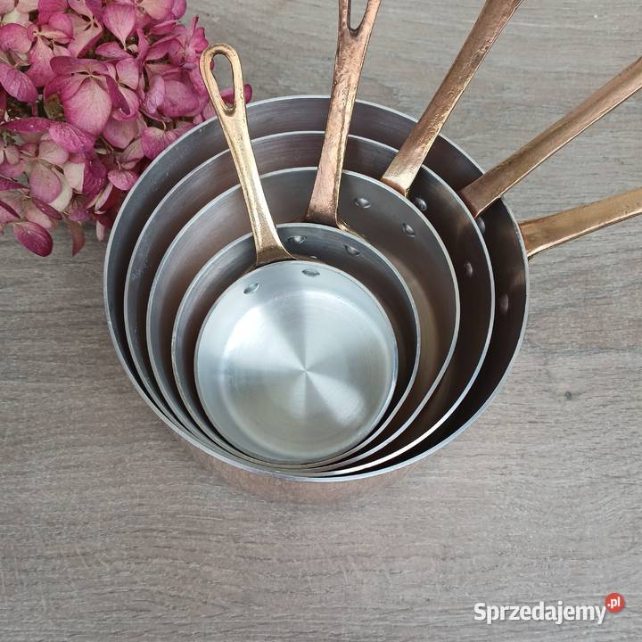 Miedziane rondle miedziany garnek rondel komplet
