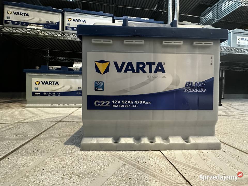 Akumulator 52Ah 470A VARTA C22 osobowe Sieradz sprzedam