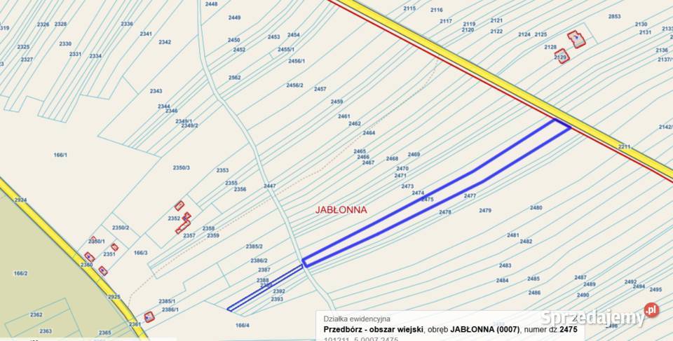 Działka z potencjałem zabudowy Jabłonna k Nieruchomości łódzkie Przedbórz