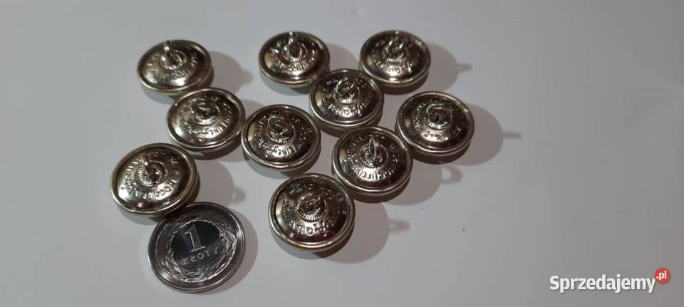 GUZIKI WOJSKOWE Niemcy groszek 10 sztuk Warszawa