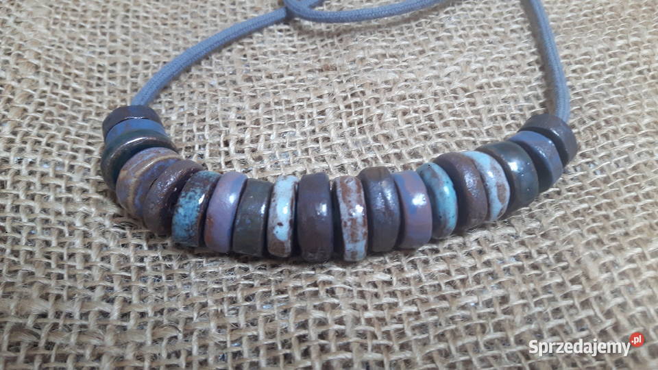 Naszyjnik ceramiczny ręcznie wykonany Otwock