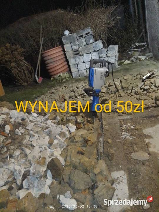Młot wyburzeniowy udarowy 50j 1600W WYNAJEM Dąbrowa Górnicza