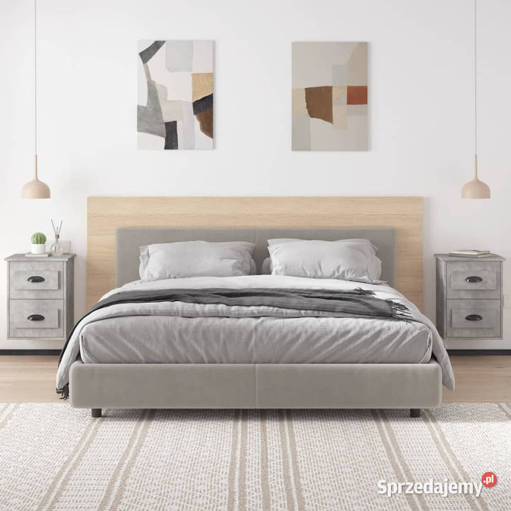 Wiszące szafki nocne 2 szarość betonu 415x36x53 Nocne Warszawa