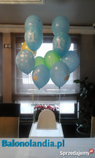 Balony na roczek balony z helem pierwsze urodzin Katowice