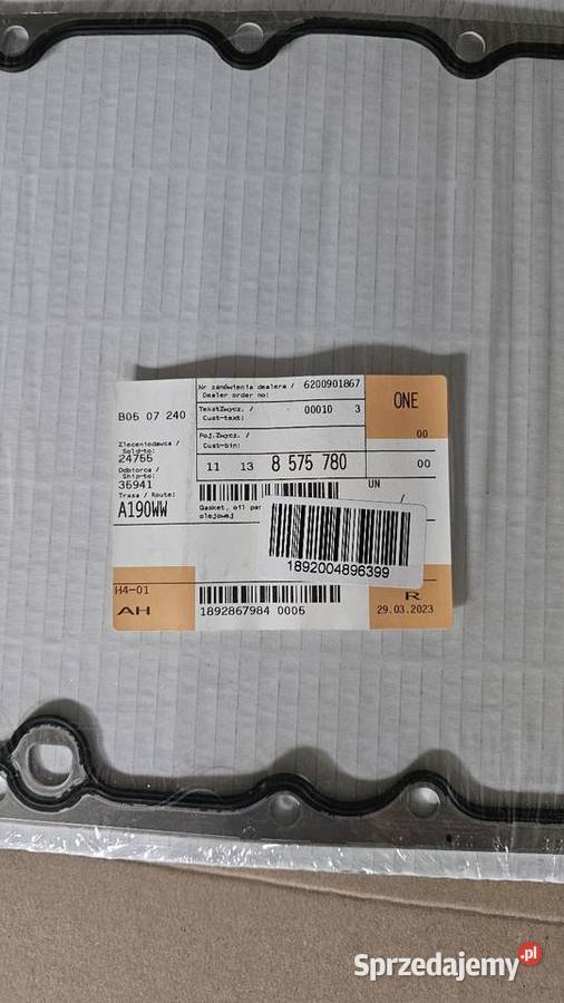 11138575780 Uszczelka misy olejowej BMW 5 7 x5 osobowe Mińsk Mazowiecki