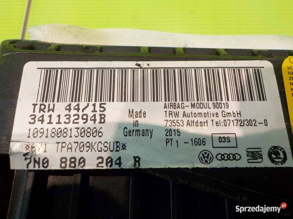 SEAT ALHAMBRA II 15r AIRBAG poduszka pasazera osobowe Suków sprzedam