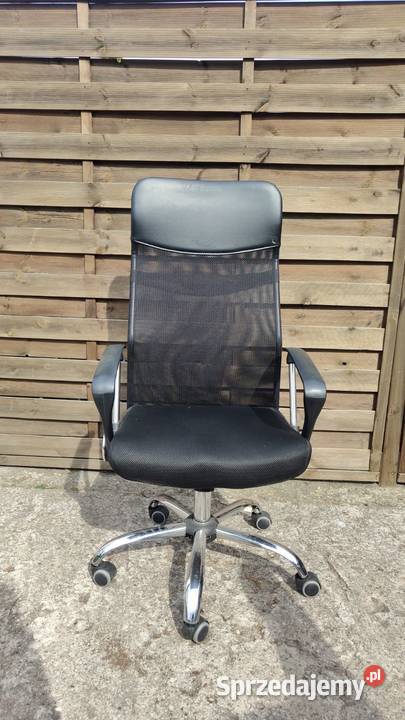 Czarne krzesło obrotowe oparcie siatka Dostępne sprzedam