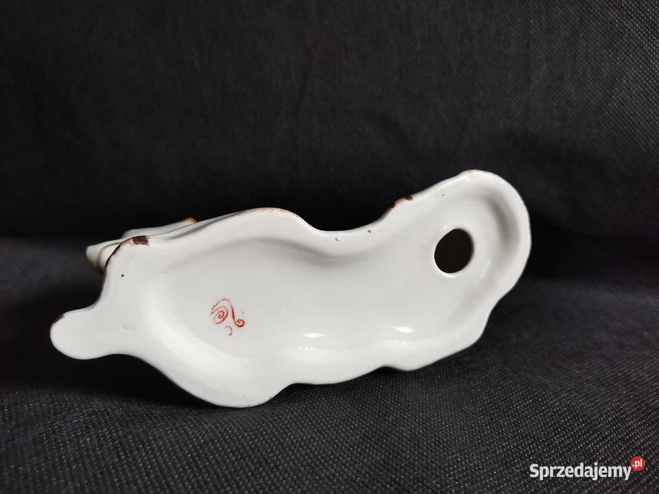 Stara figurka Pies Shiba Inu porcelana Połonne Katowice