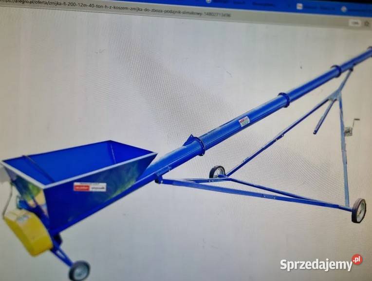 Przenośnik ślimakowy 12m 55kw fi 140 żmijka do wielkopolskie Buk