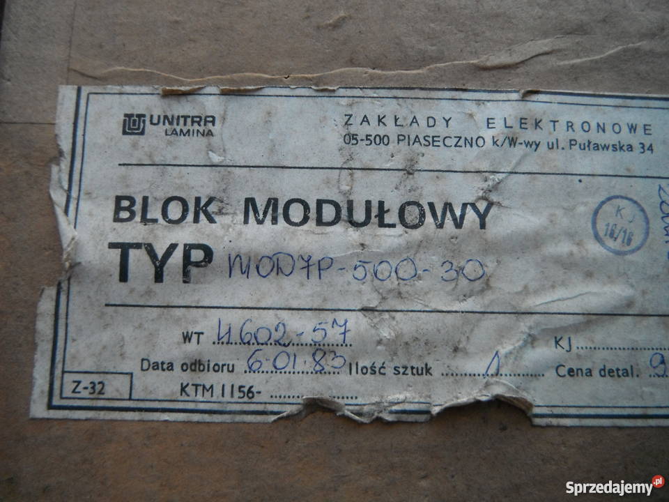 MOD7P50030 Blok modułowy diodowy Unitra 500A Chlewiska