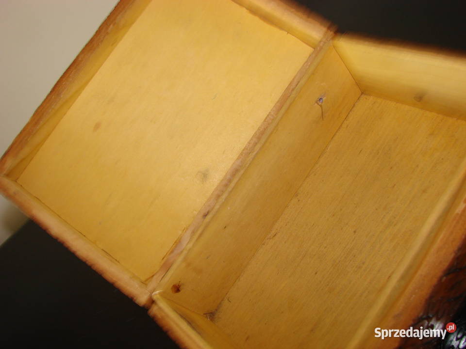 drewniana pudełko PRL Pruszcz Gdański sprzedam
