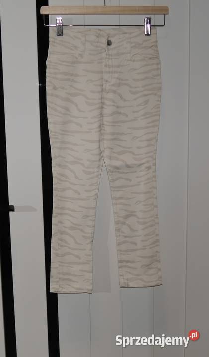 HM śliczne spodnie zebra nowe 122 biały Wrocław