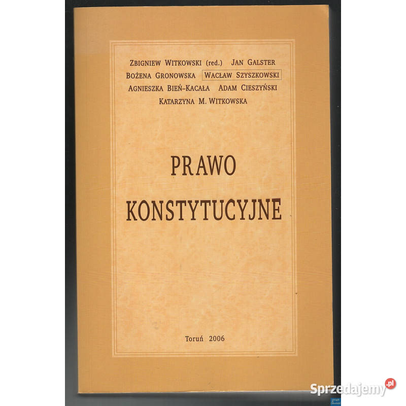 Prawo Konstytucyjne Witkowski Zbigniew Łódź sprzedam
