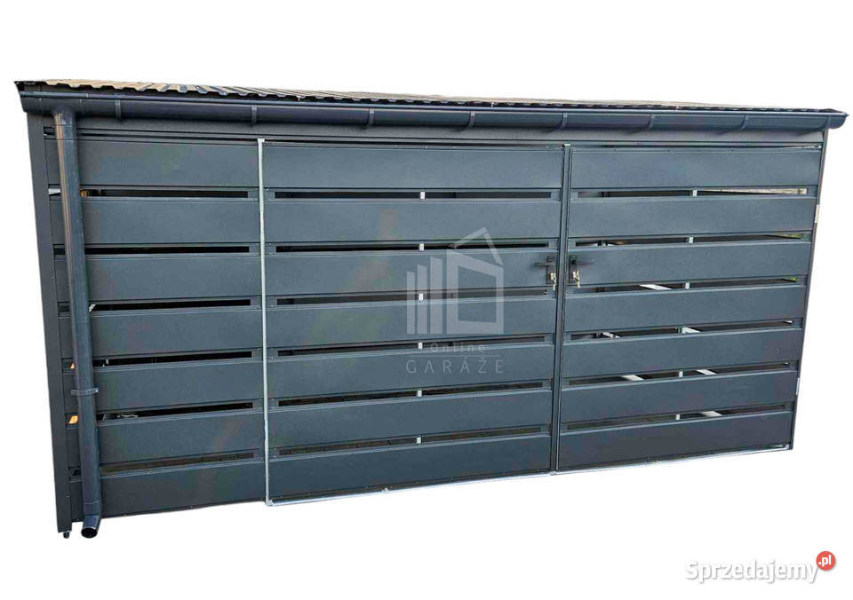 Wiata śmietnikowa Schowek 4x2m Brama Zabudowany