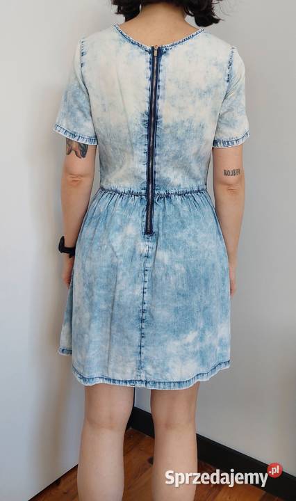 sukienka jeansowa z kieszonką Denim Co S 36 biały Poznań