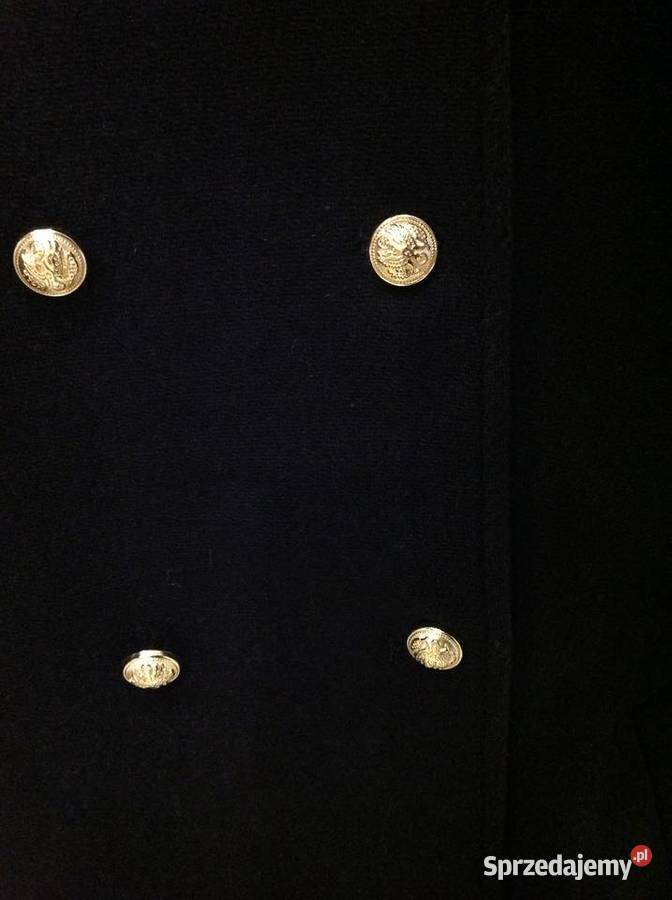 Czarny Płaszcz Damski RIVER ISLAND SM M NOWY River Island Nowa Sól