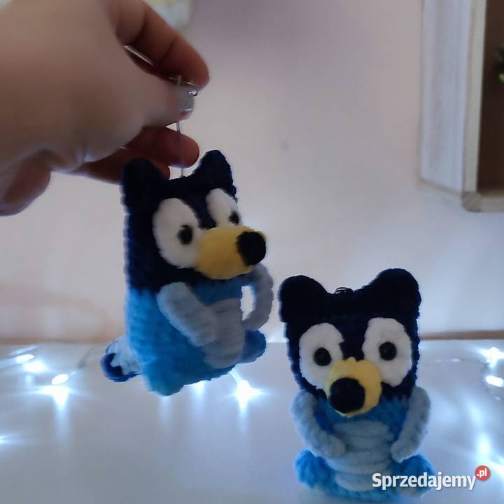 Szydełkowe Bluey i Red Heeler brelok do kluczy Kraków