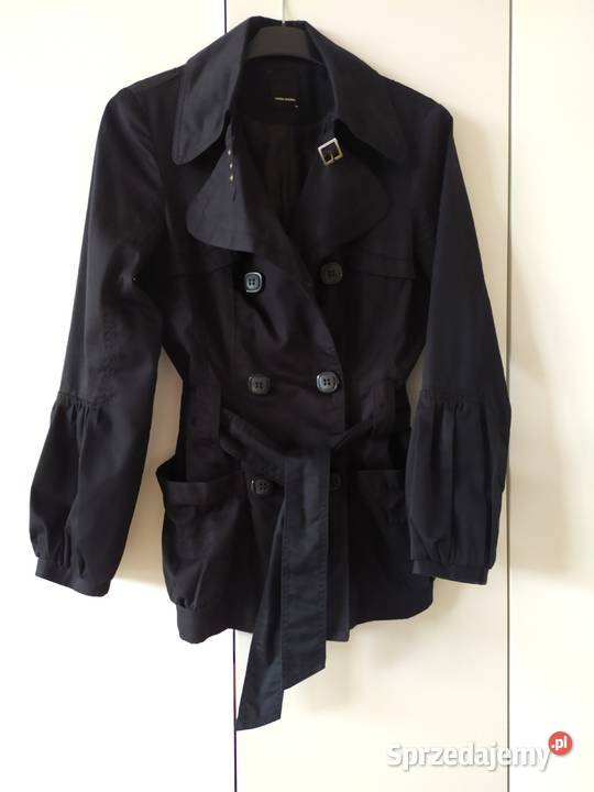 Trencz czarny płaszcz dwurzędowy 38 M Vero Moda Koszalin