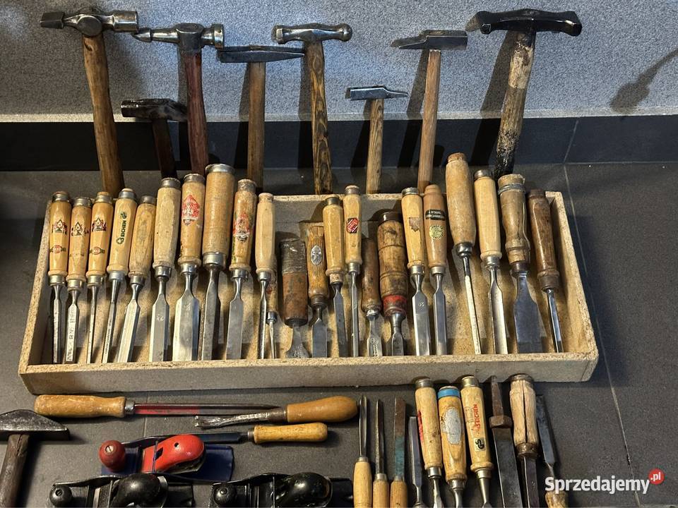 Stare cechowane niemieckie narzędzia stolarskie mazowieckie