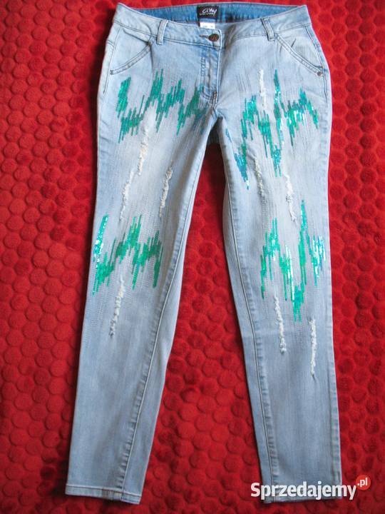 Spodnie damskie jeans 40 L biodra 98 Nowe Amy Inny wzór Siedlce