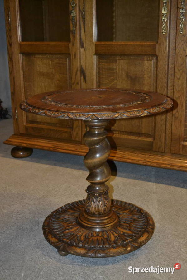 stolik kwietnik rzeźbiony Meble Będzin