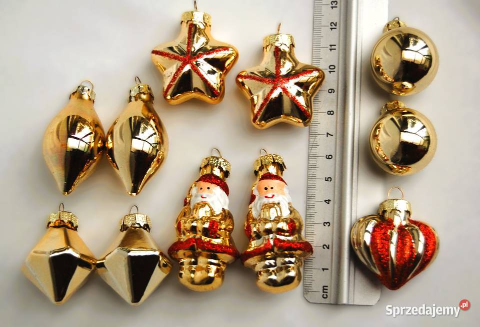 Melinera złote tradycyjne bombki szklane ręcznie lubelskie