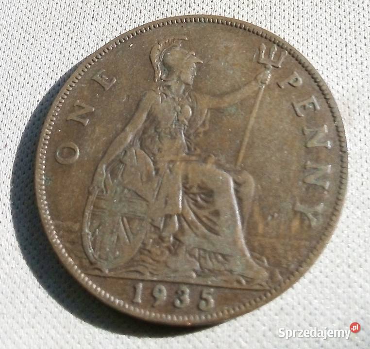 WIELKA BRYTANIAONE PENNY1935 r Numizmatyka Legionowo