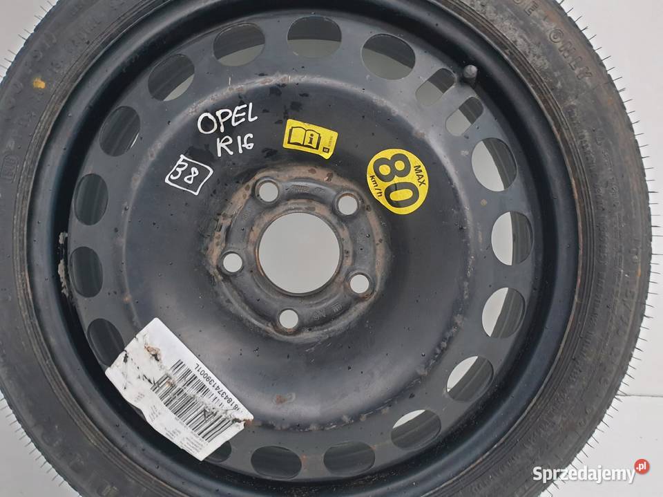 KOŁO ZAPASOWE DOJAZDOWE Opel Vectra C Astra H lubelskie Rudka sprzedam
