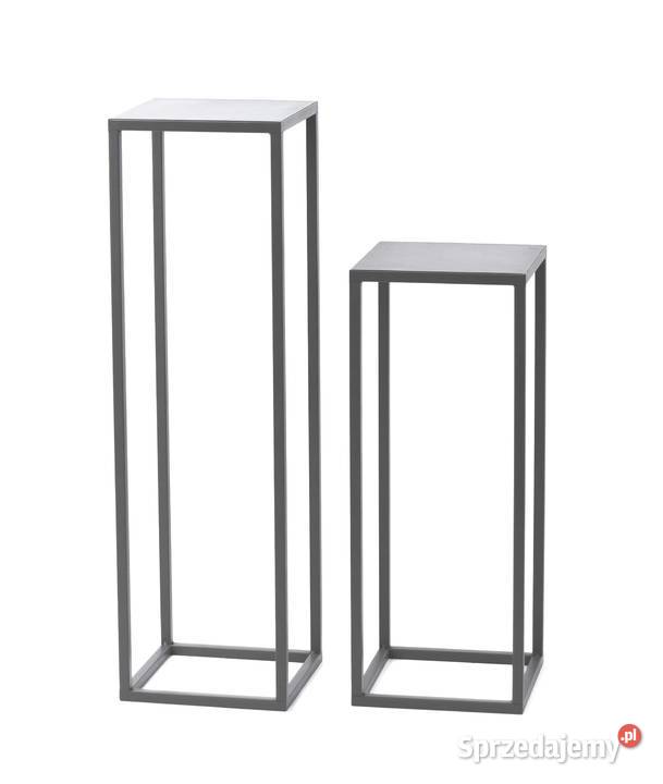 Kwietnik Metalowy Stojak METALLO 60 szary LOFT Sobienie-Jeziory