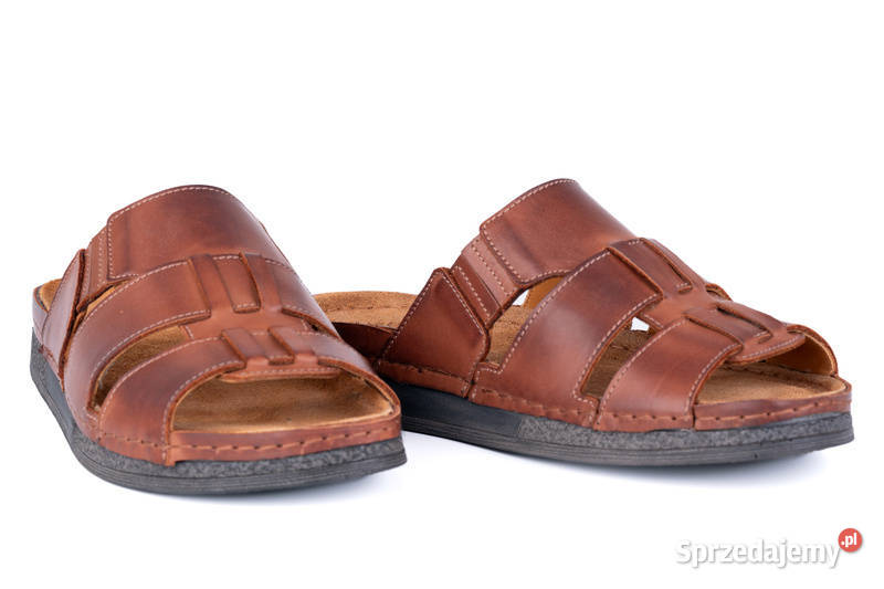 Klapki męskie na wygodnej podeszwie Łukbut Sandały i klapki Legnica