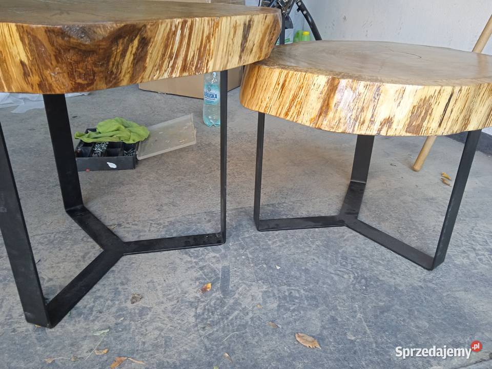 Stolik kawowy z plastra dębu Wieluń sprzedam