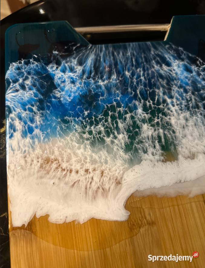 deska do serwowania przekąsek zdobiona żywicą dolnośląskie Wrocław sprzedam