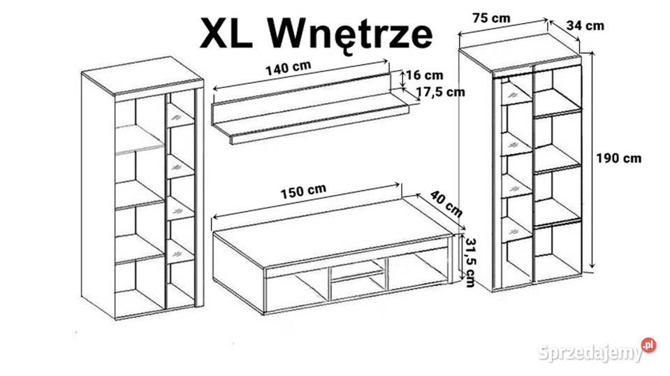 Rumba XL i szafa trzydrzwiowa z lustrem sonoma Dąbrowa Górnicza