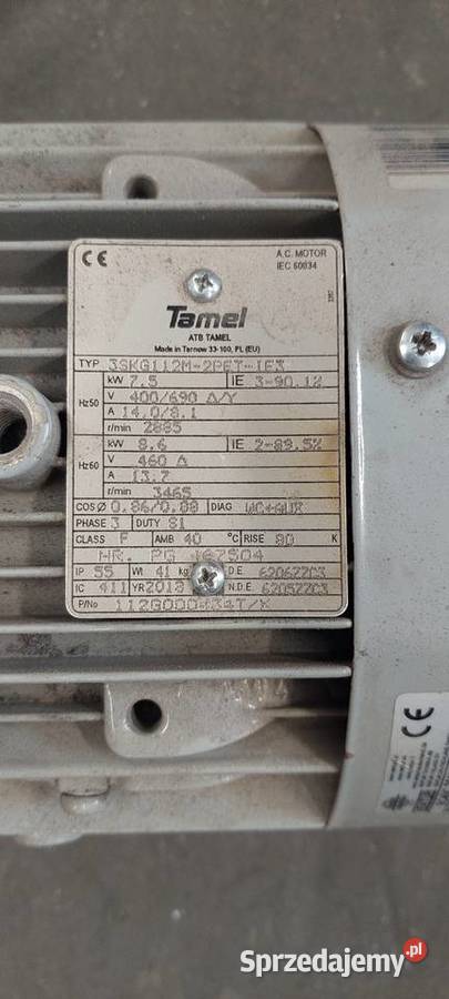 Silnik elektryczny 75KW 2885obr Tamel Osówiec