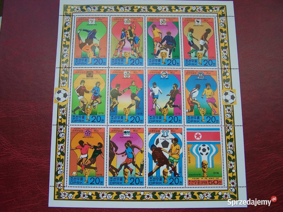 Korea 1978 MNH Piłka nożna Argentyna 78 arkusz Tychy