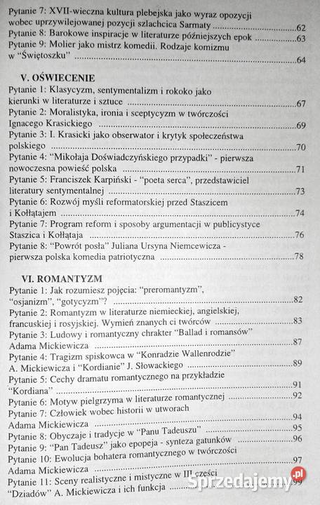 Matura z języka polskiego Homera do Herberta lubelskie Chełm sprzedam